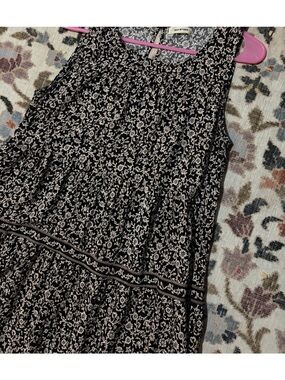 Max Studio Size Small 90s Boho Cottagecore Earthy Floral Tiered Maxi Dress